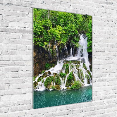 Acrylic print Waterfall in the forest