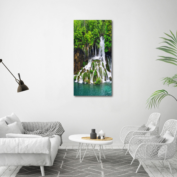 Acrylic print Waterfall in the forest