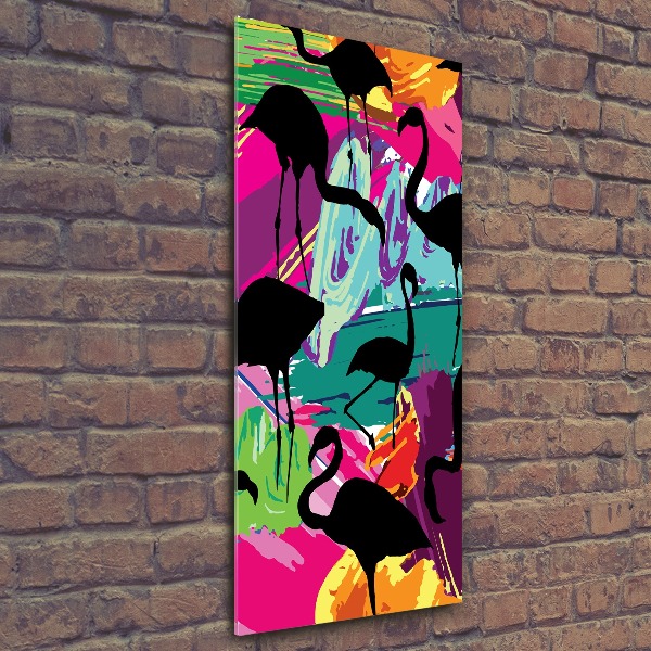 Print on acrylic glass Flamingos