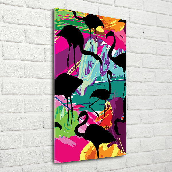 Print on acrylic glass Flamingos