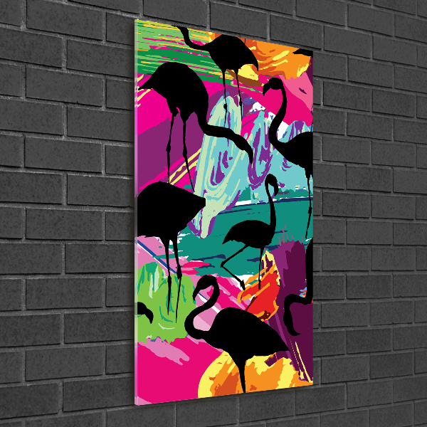 Print on acrylic glass Flamingos