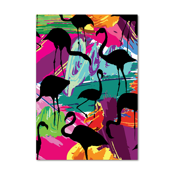 Print on acrylic glass Flamingos