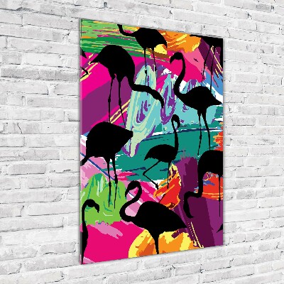 Print on acrylic glass Flamingos