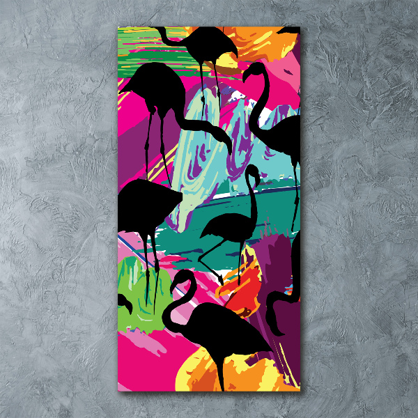 Print on acrylic glass Flamingos