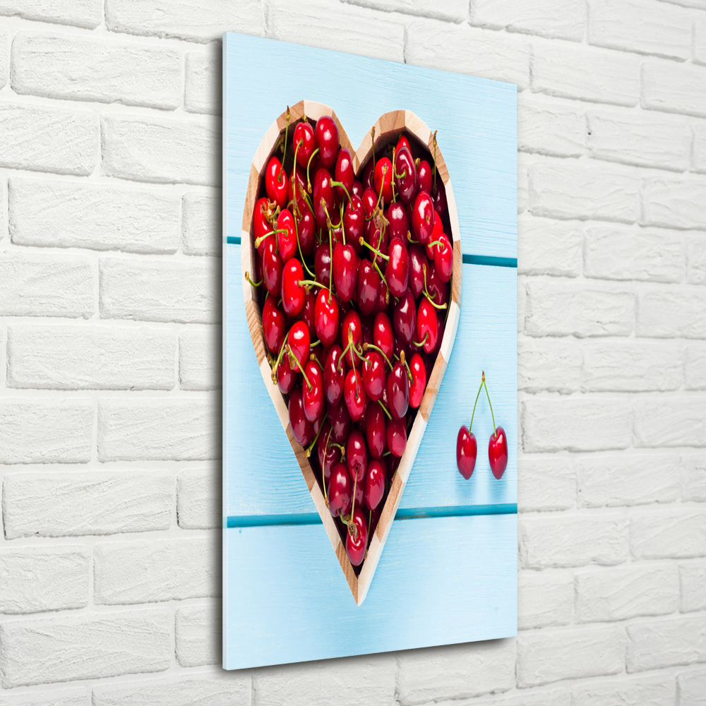 Print on acrylic Cherries on wood