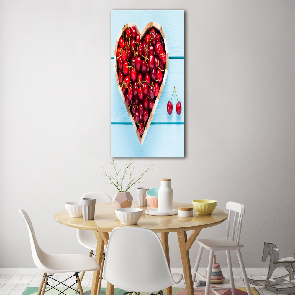 Print on acrylic Cherries on wood