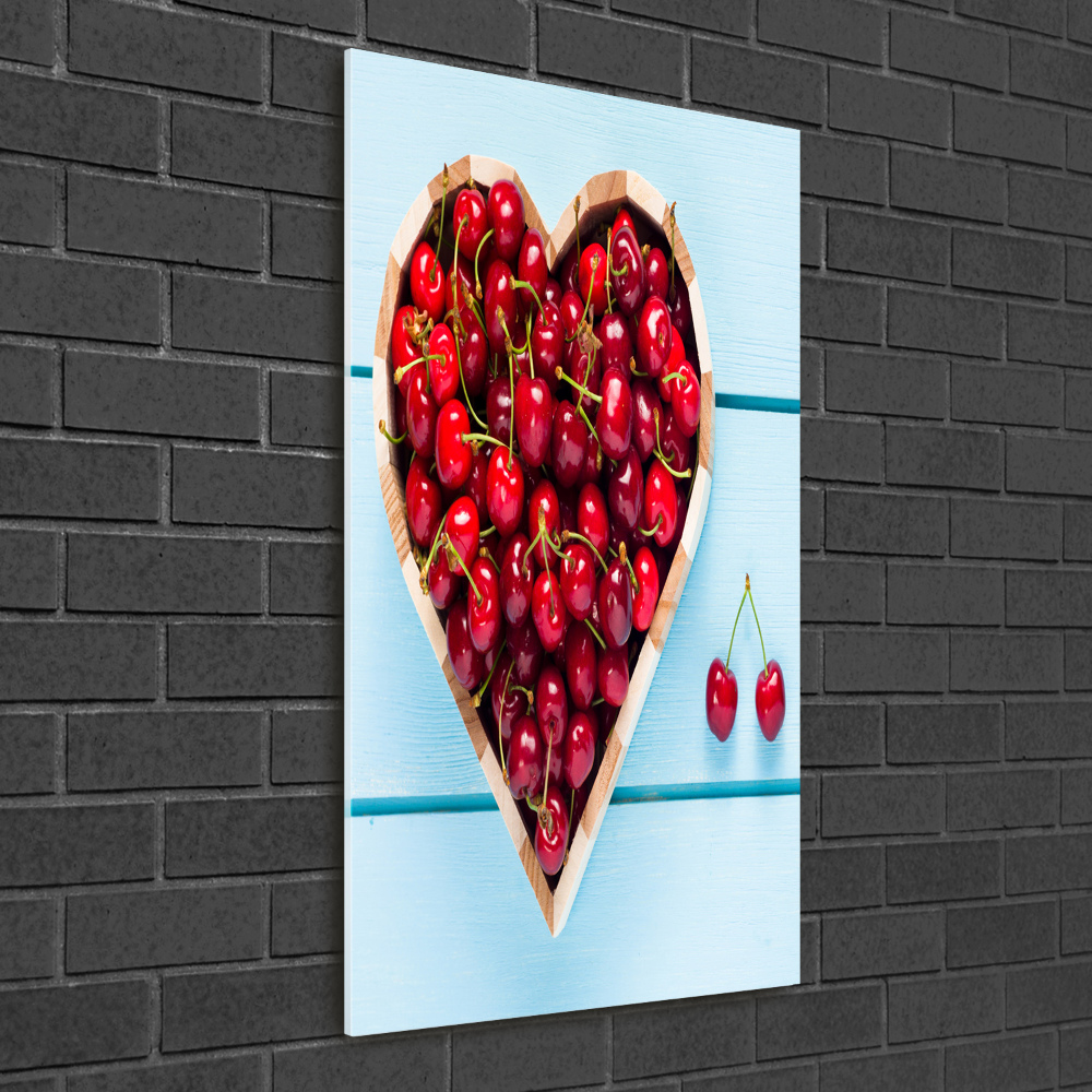 Print on acrylic Cherries on wood