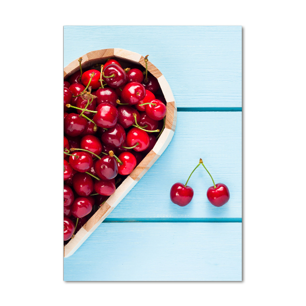 Print on acrylic Cherries on wood