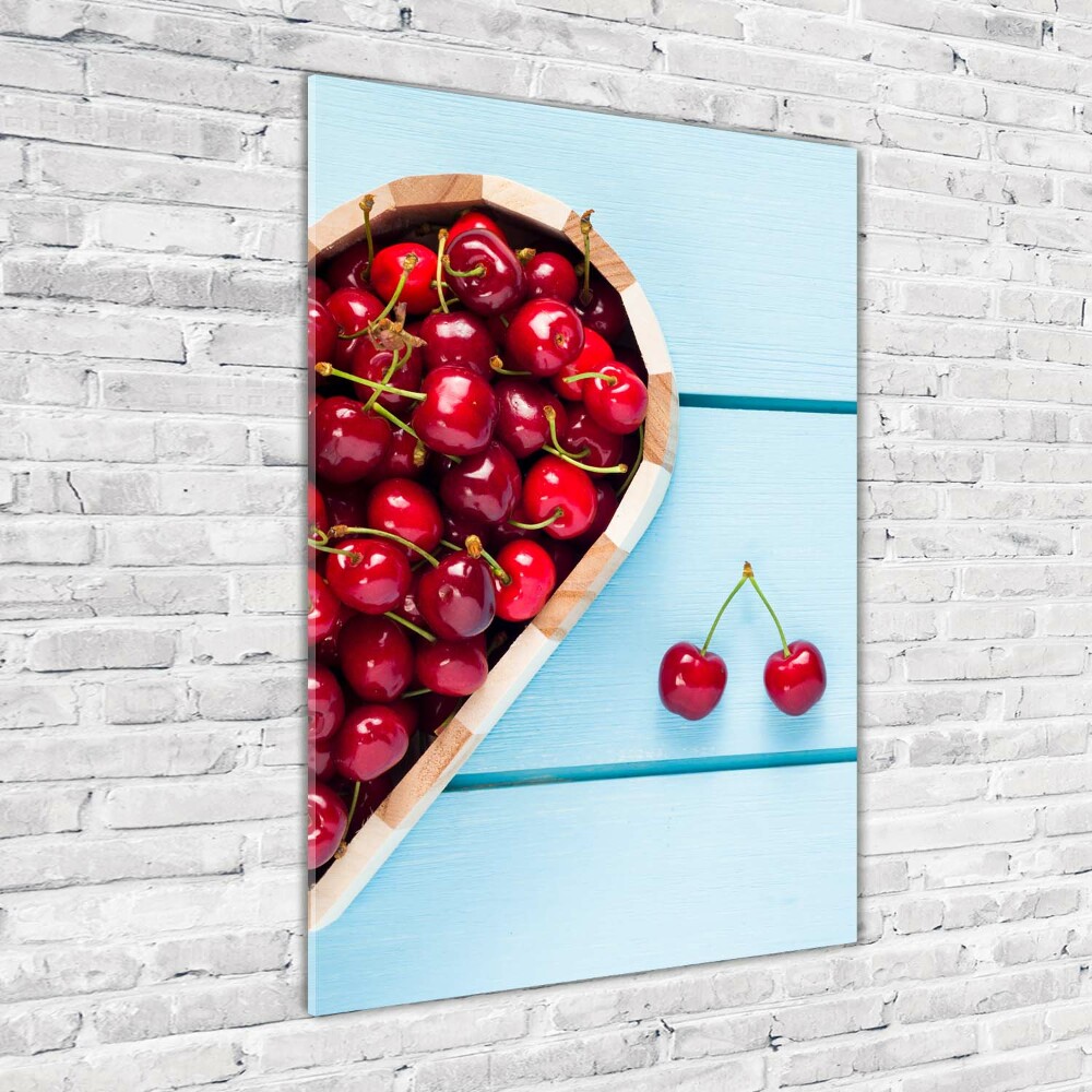 Print on acrylic Cherries on wood