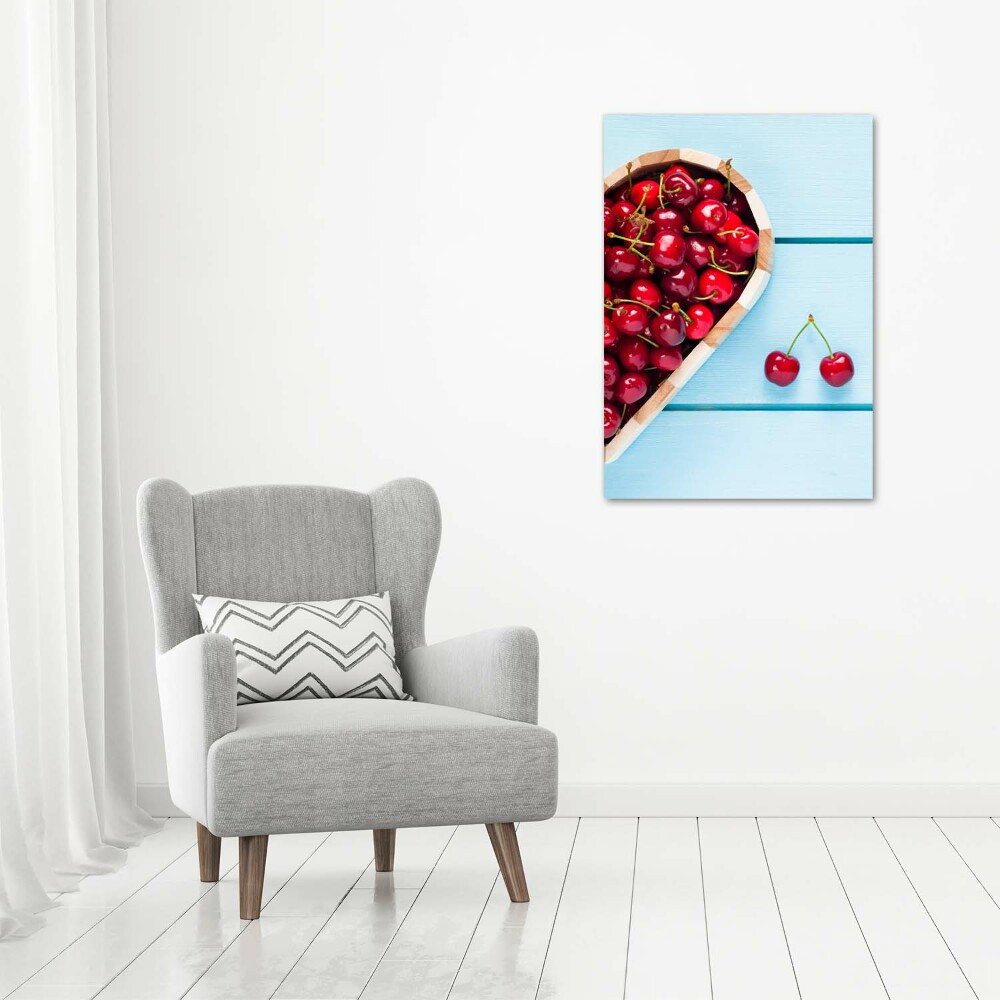 Print on acrylic Cherries on wood