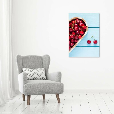 Print on acrylic Cherries on wood