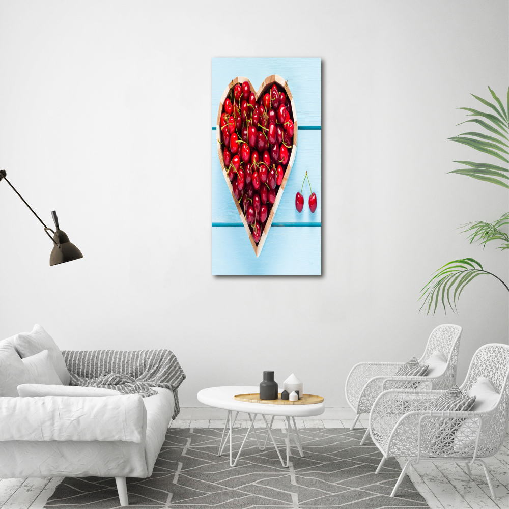 Print on acrylic Cherries on wood