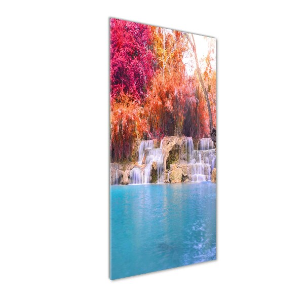 Acrylic print Waterfall in the forest