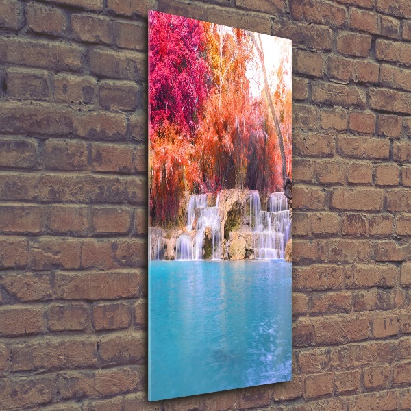 Acrylic print Waterfall in the forest