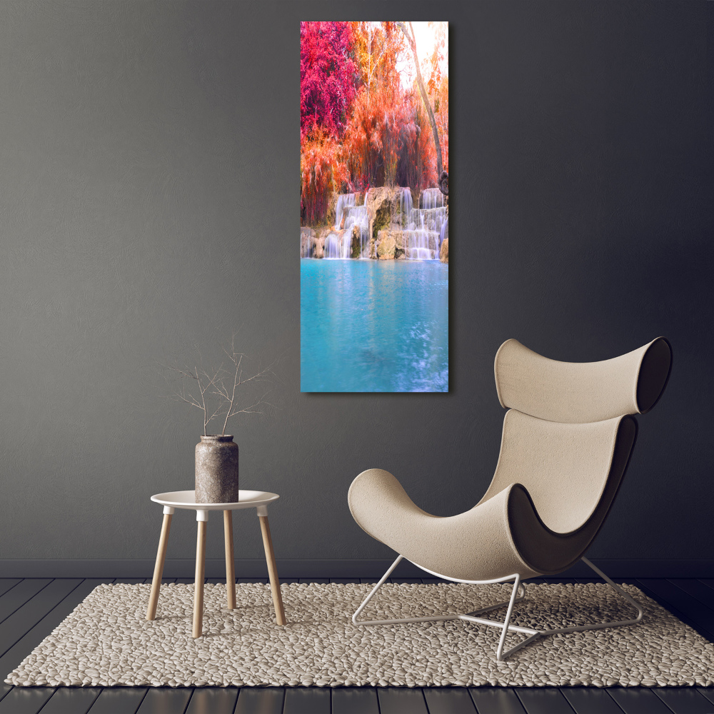 Acrylic print Waterfall in the forest