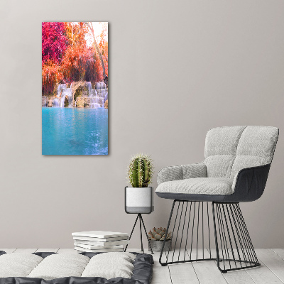 Acrylic print Waterfall in the forest