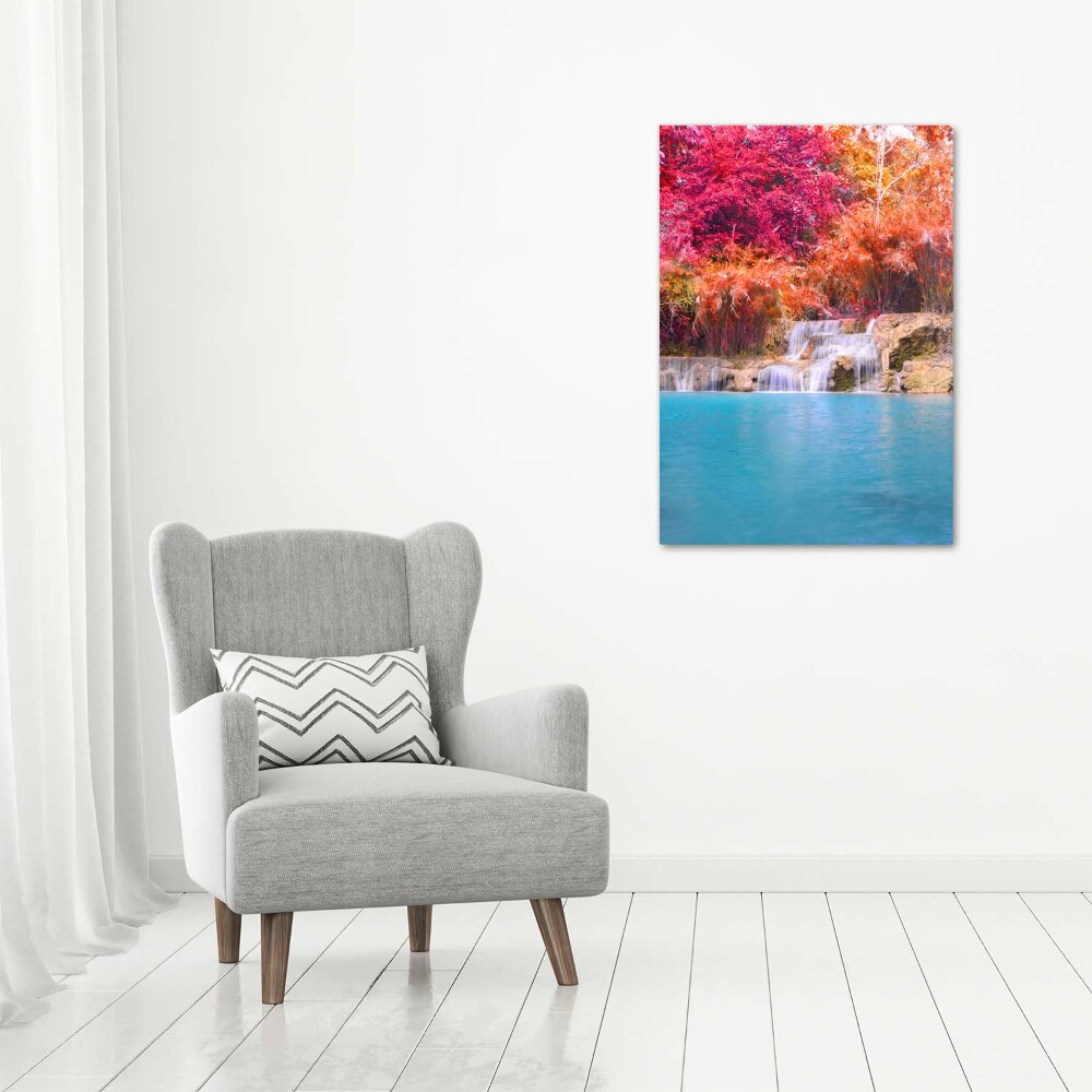 Acrylic print Waterfall in the forest