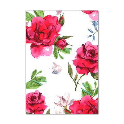 Acrylic print Red roses