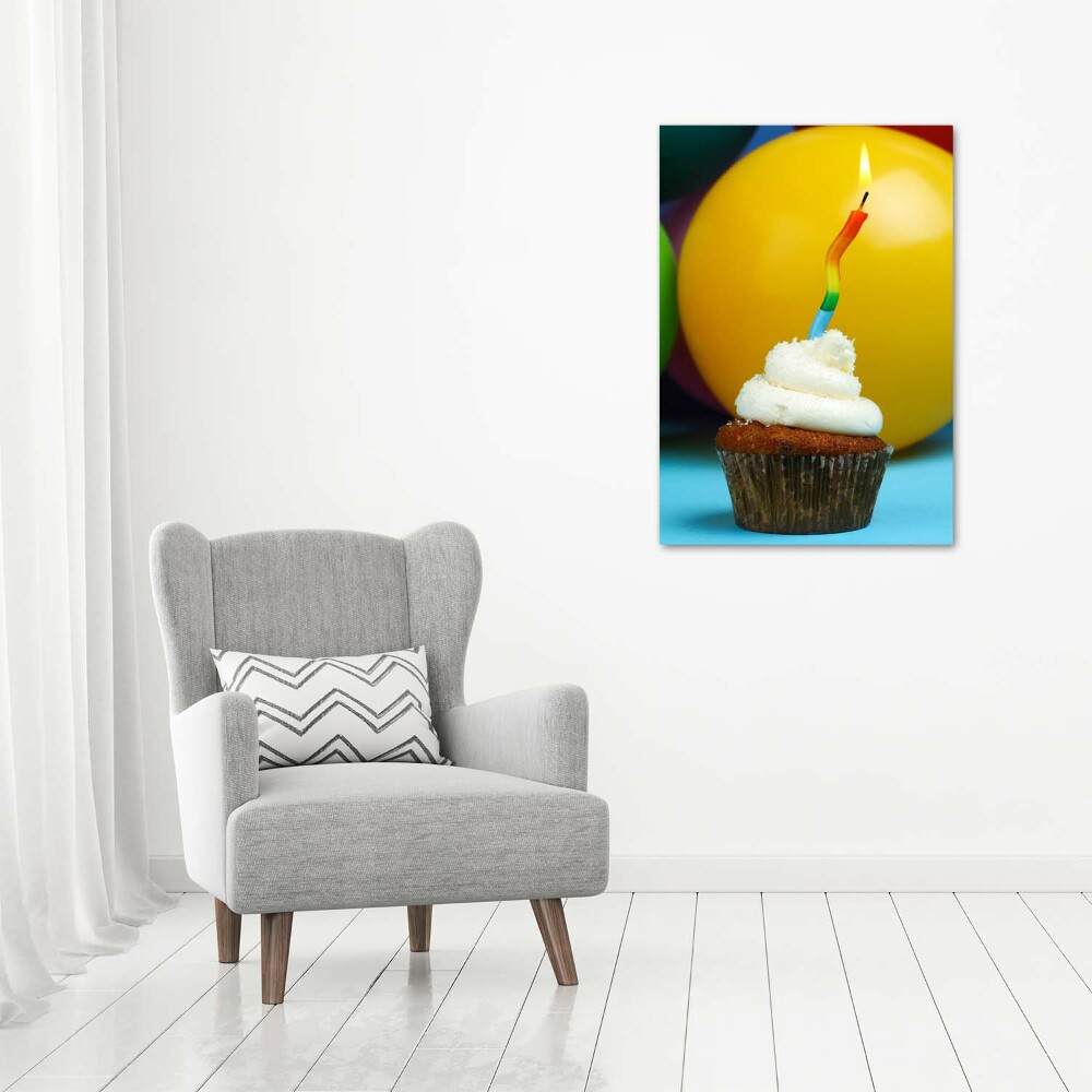 Acrylic wall art Birthday cupcake