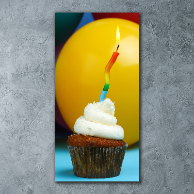 Acrylic wall art Birthday cupcake