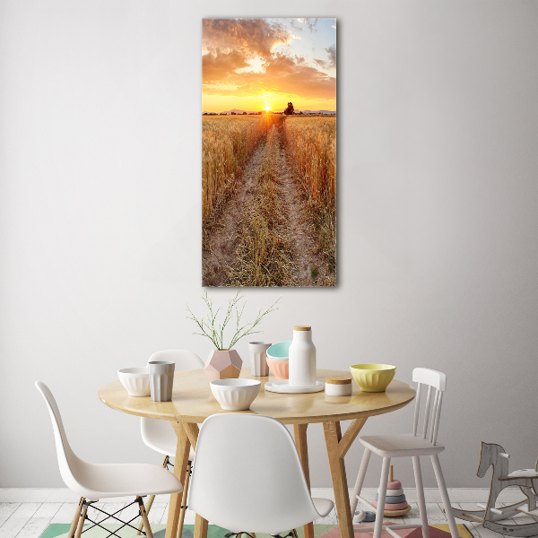 Print on acrylic glass Wheat field