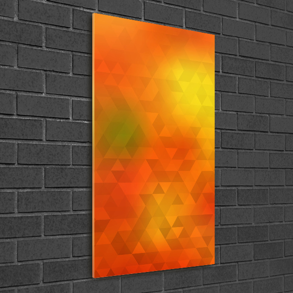 Acrylic wall art Abstraction of the triangle