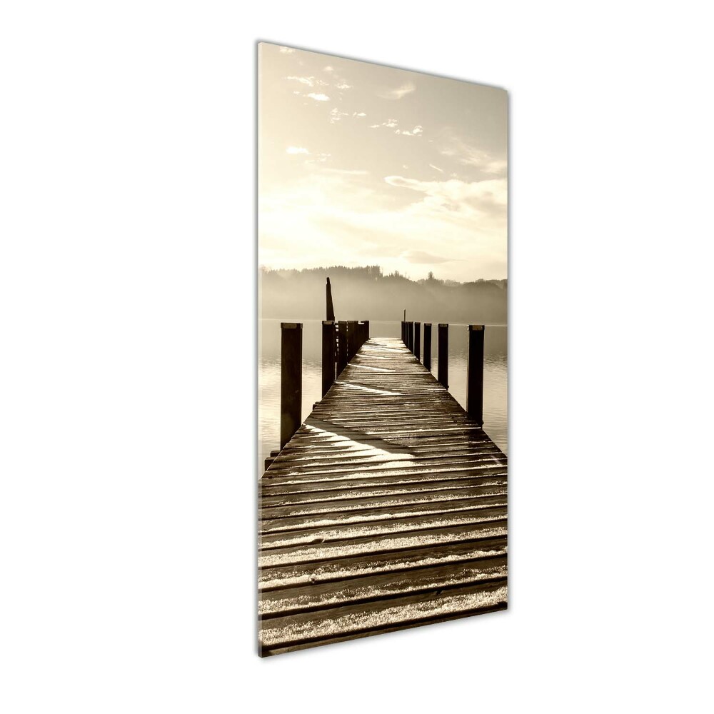 Acrylic glass print Wooden pier