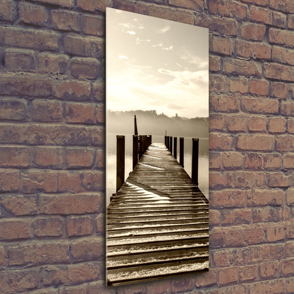 Acrylic glass print Wooden pier