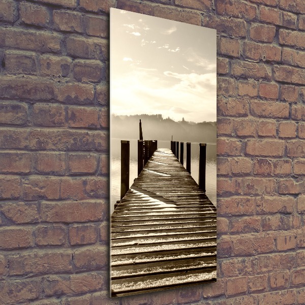 Acrylic glass print Wooden pier