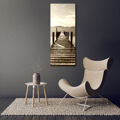 Acrylic glass print Wooden pier