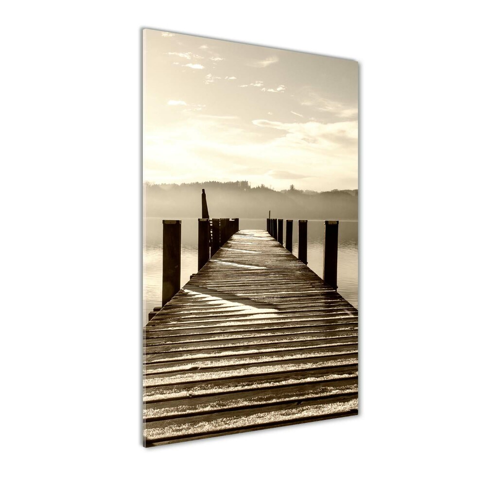 Acrylic glass print Wooden pier