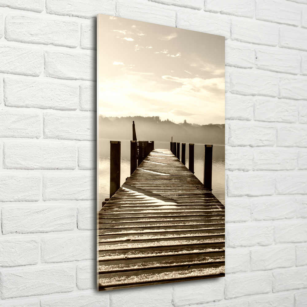 Acrylic glass print Wooden pier