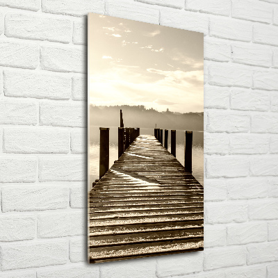 Acrylic glass print Wooden pier