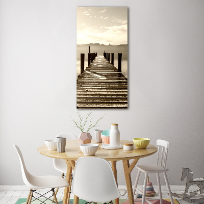 Acrylic glass print Wooden pier