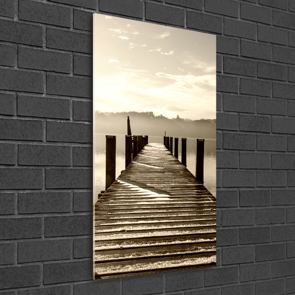 Acrylic glass print Wooden pier