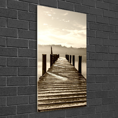 Acrylic glass print Wooden pier