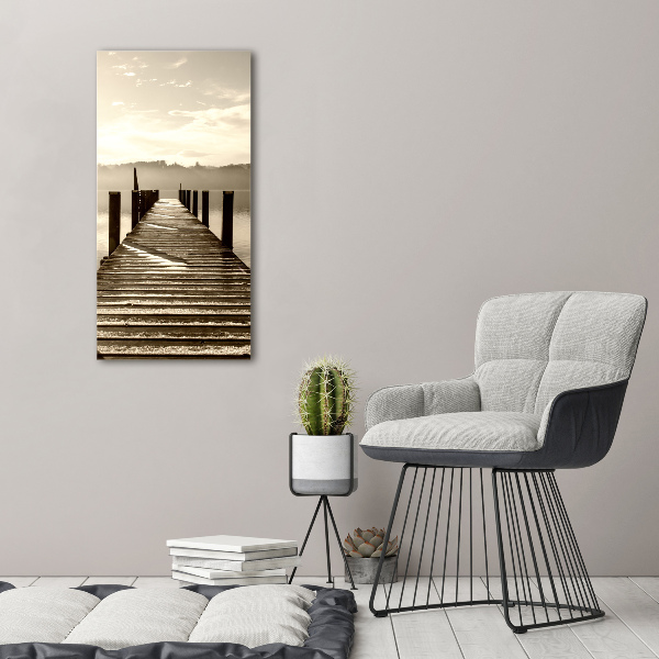 Acrylic glass print Wooden pier