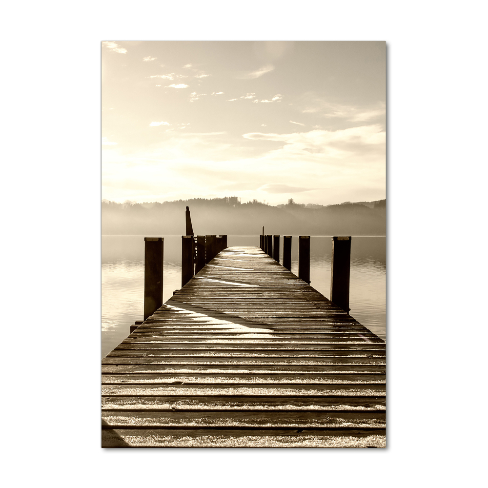 Acrylic glass print Wooden pier