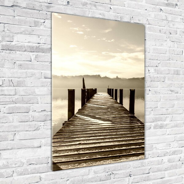 Acrylic glass print Wooden pier