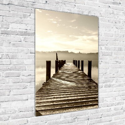 Acrylic glass print Wooden pier