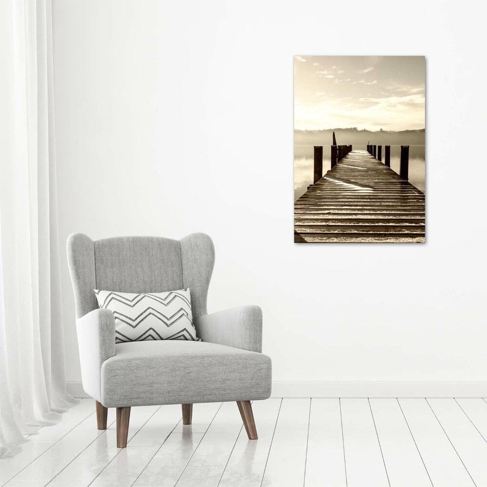 Acrylic glass print Wooden pier