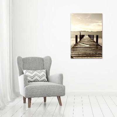 Acrylic glass print Wooden pier