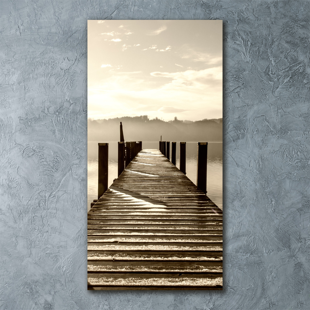 Acrylic glass print Wooden pier