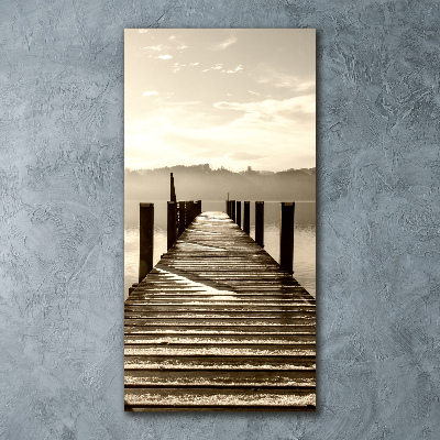 Acrylic glass print Wooden pier