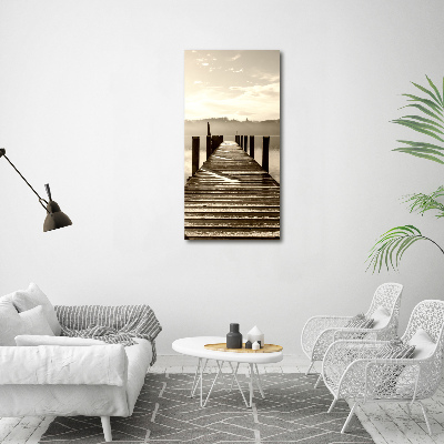 Acrylic glass print Wooden pier