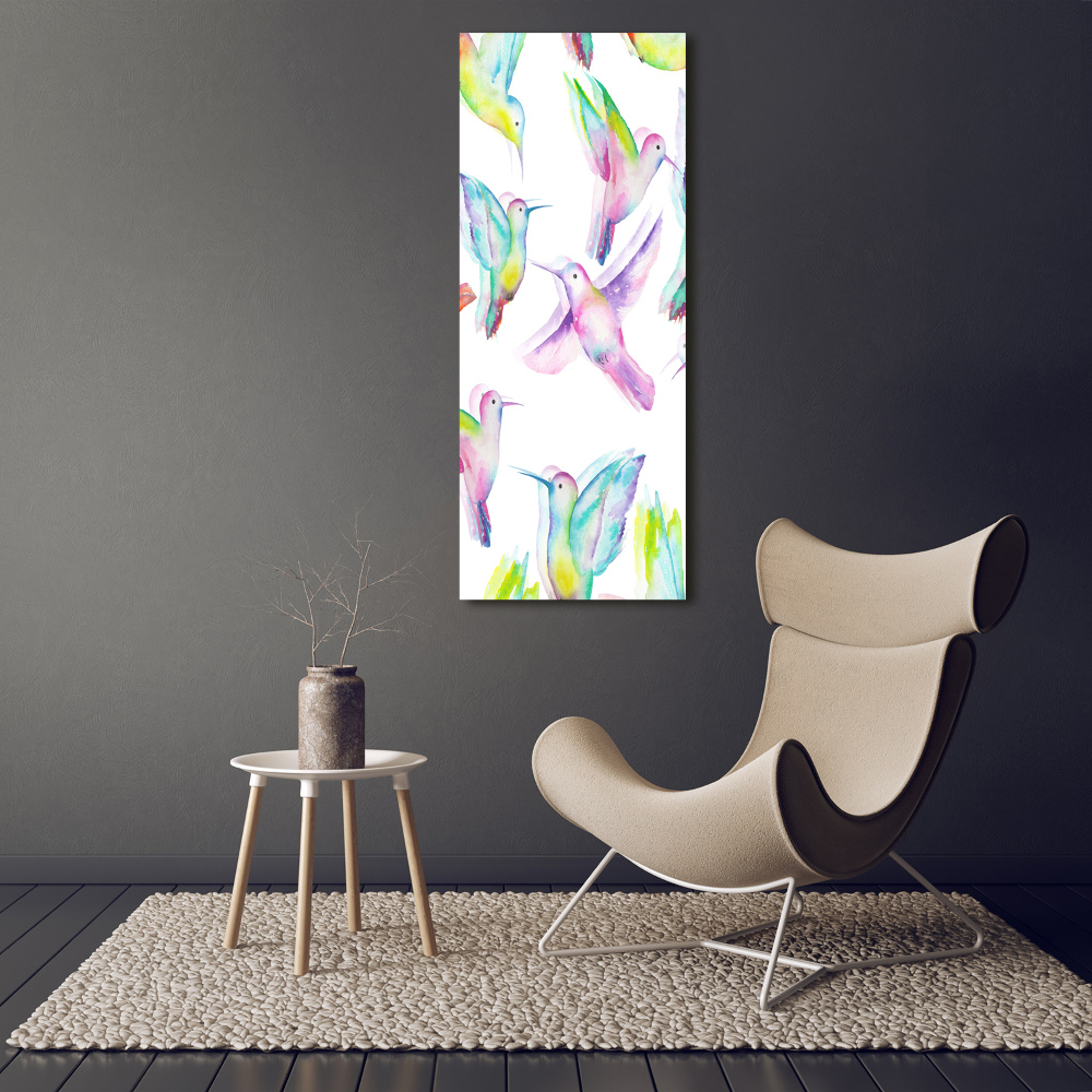 Print on acrylic glass Colorful hummingbirds