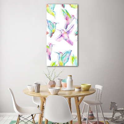 Print on acrylic glass Colorful hummingbirds