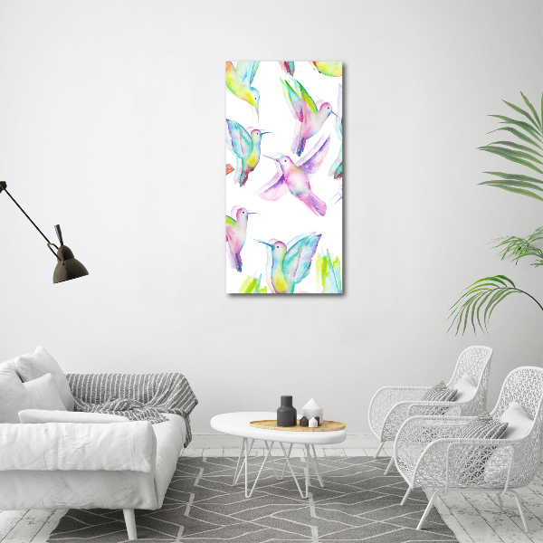 Print on acrylic glass Colorful hummingbirds