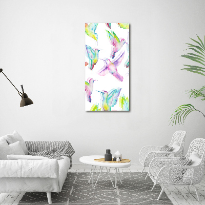 Print on acrylic glass Colorful hummingbirds