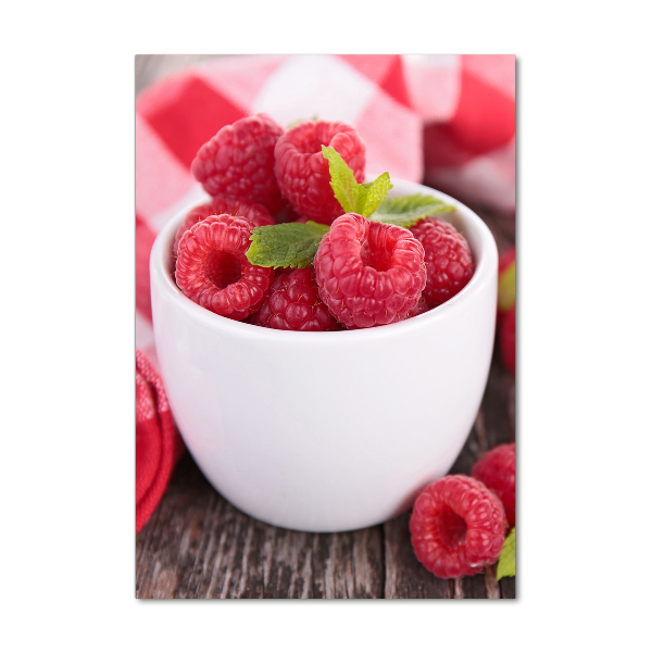 Print on acrylic Raspberries in a mug